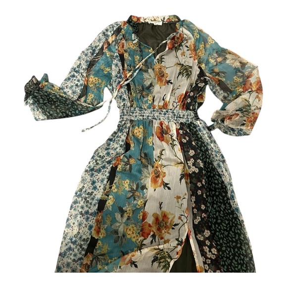 Women's Free People Homemade BOHO Floral Maxi Dress Size M - Picture 2 of 4